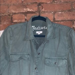 Madewell Military Green Button Down